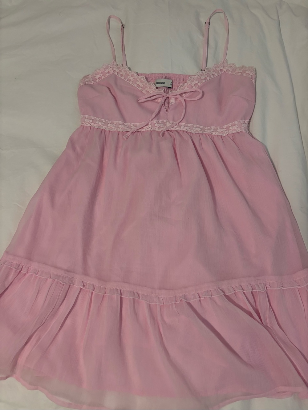 Hollister Pink Spaghetti-Strap Mini Dress - MINOR STAIN
